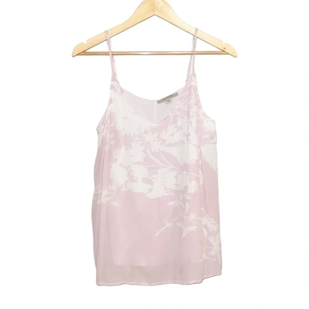 NEW ALLSAINTS Ally Futurae Floral Spaghetti Stap Camisole Lilac Purple - Picture 2 of 3